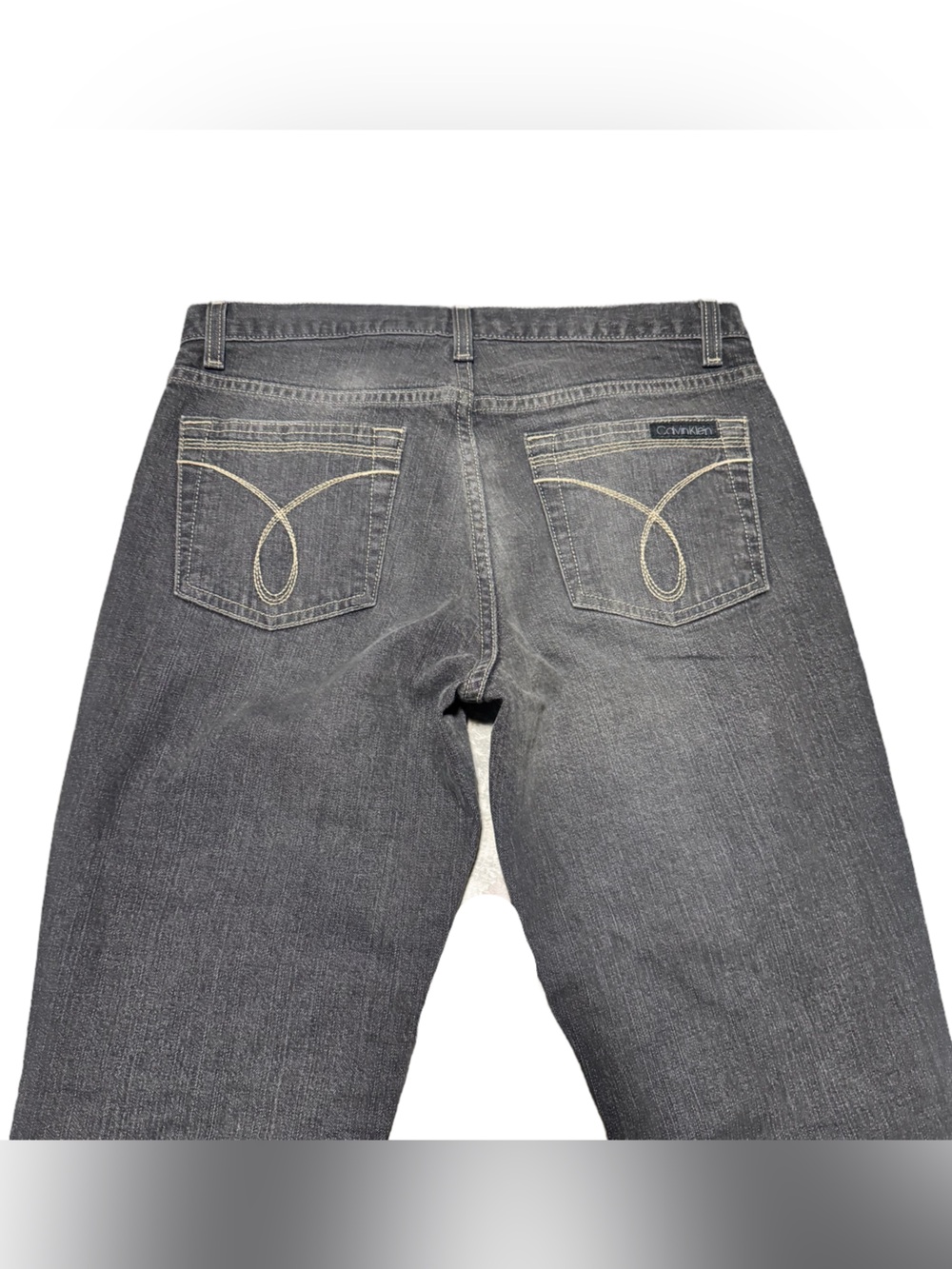 Calvin Klein Flare Jean Women's 8 Y2K Denim Dark Wash Low Rise Casual - Picture 3 of 6